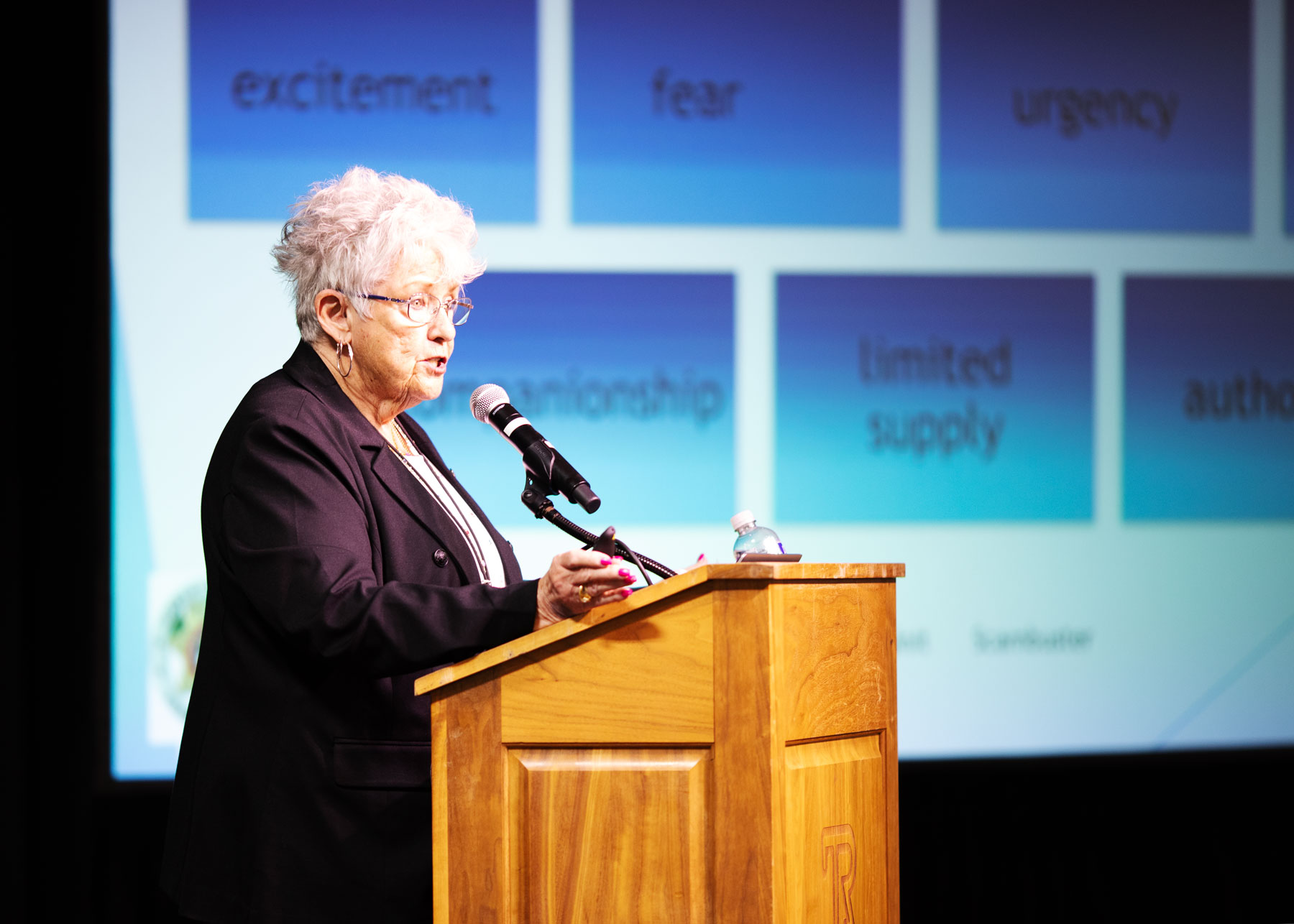 Image 8: Keynote speaker, Barb Bennett, from the Larimer County Sherriff's Office presented on avoiding frauds and scams.