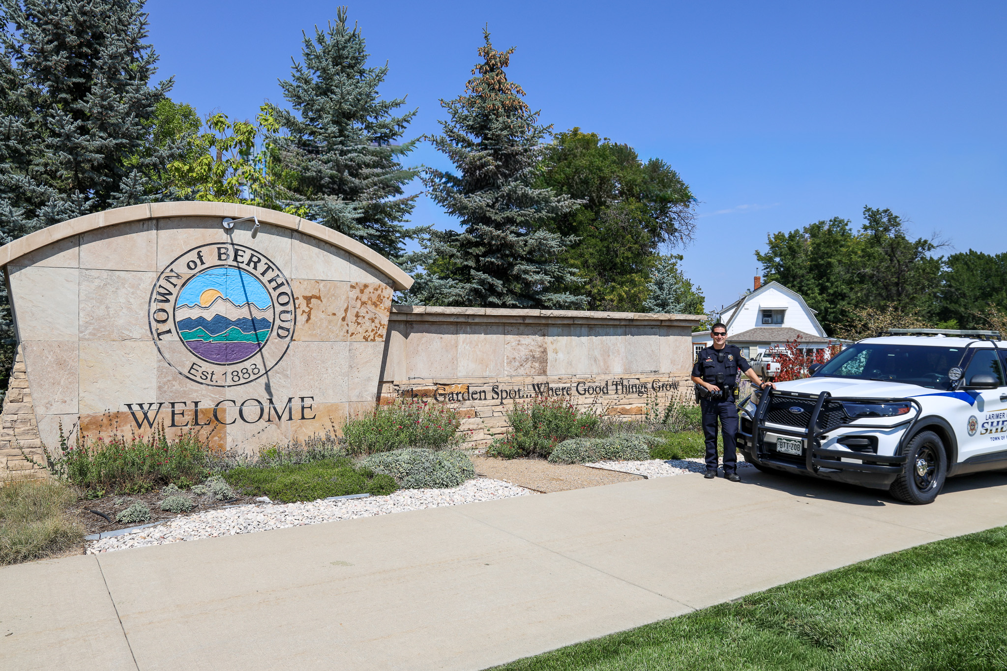 Image School Resource Officer for Turner Middle School, Berthoud Elementary, Riverview K-8, Carrie Martin Elementary, Cottonwood Plains Elementary, and Coyote Ridge Elementary