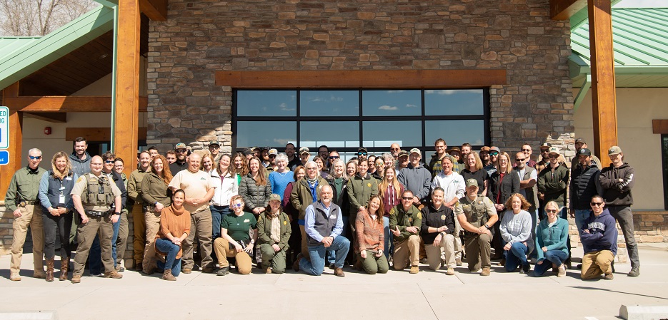 Image 1: Department of Natural Resources staff gather after a spring planning retreat in 2022. 