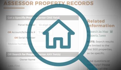 Search Property Records link