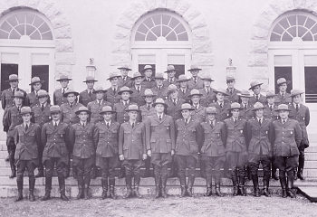 Image 1: Group of Rangers in front of  Mammoth Post Office, around 1937