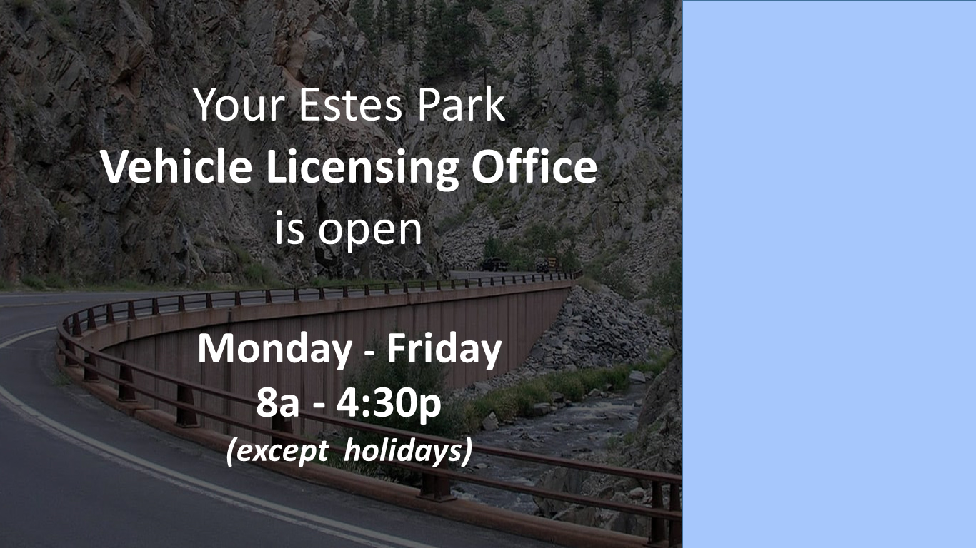 Vehicle Licensing Slideshow Estes Park Larimer County