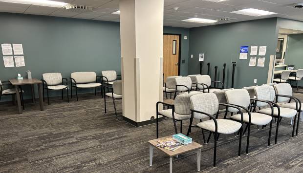 Welcome Center lobby at 1501 Blue Spruce Dr. in Fort Collins