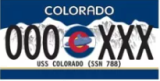 USS Colorado Plate