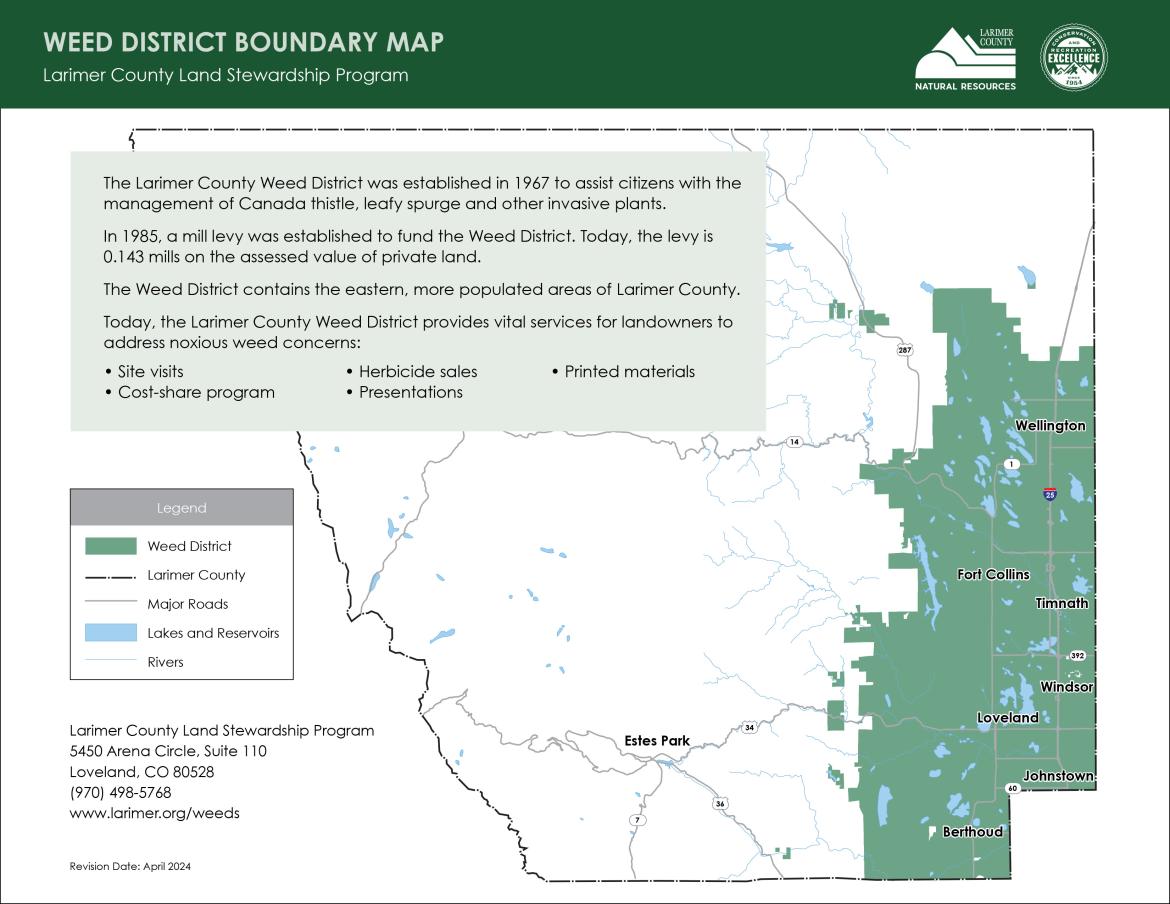 Larimer County Weed District Boundary Map