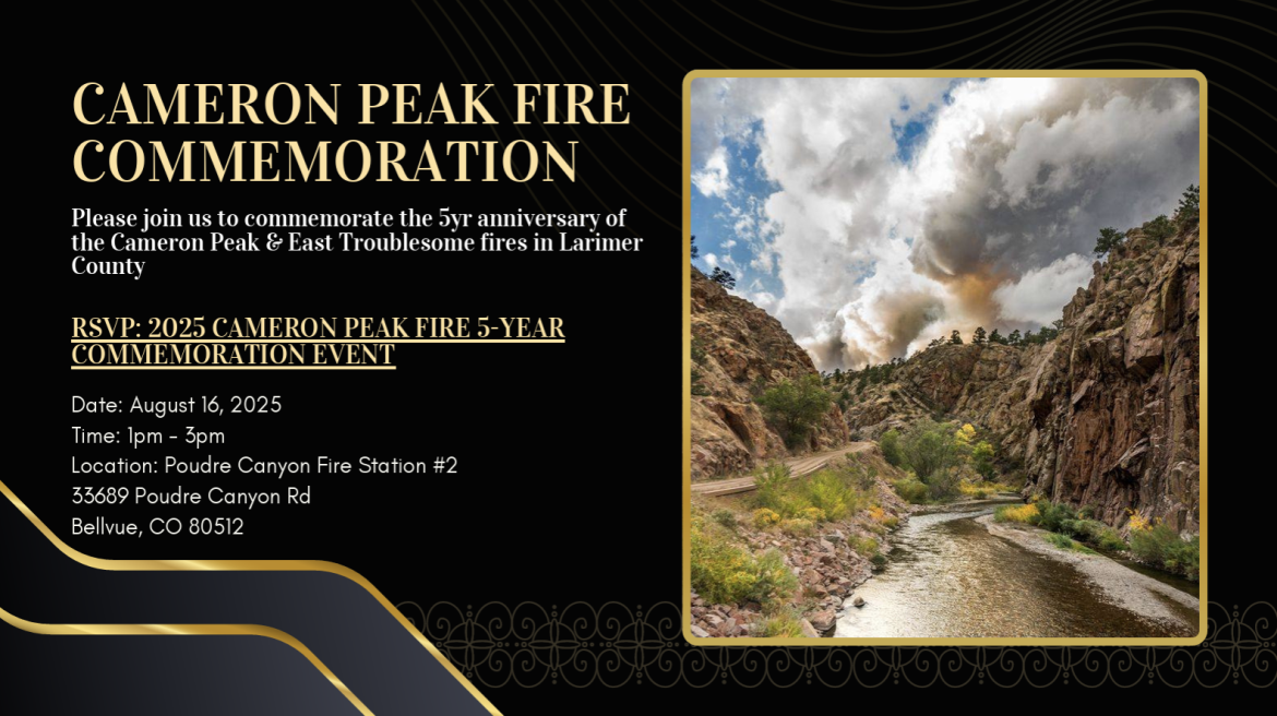 RSVP: 2025 Cameron Peak Fire 5-Year Commemoration Event - Saturday, August 16, 2025 - 1 – 3 PM