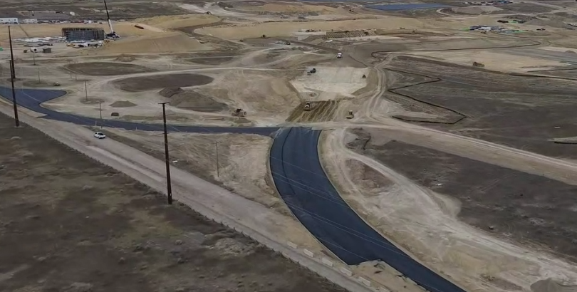 Asphalt that has been laid on Trilby, and the roads leading to the new Trandfer Station 