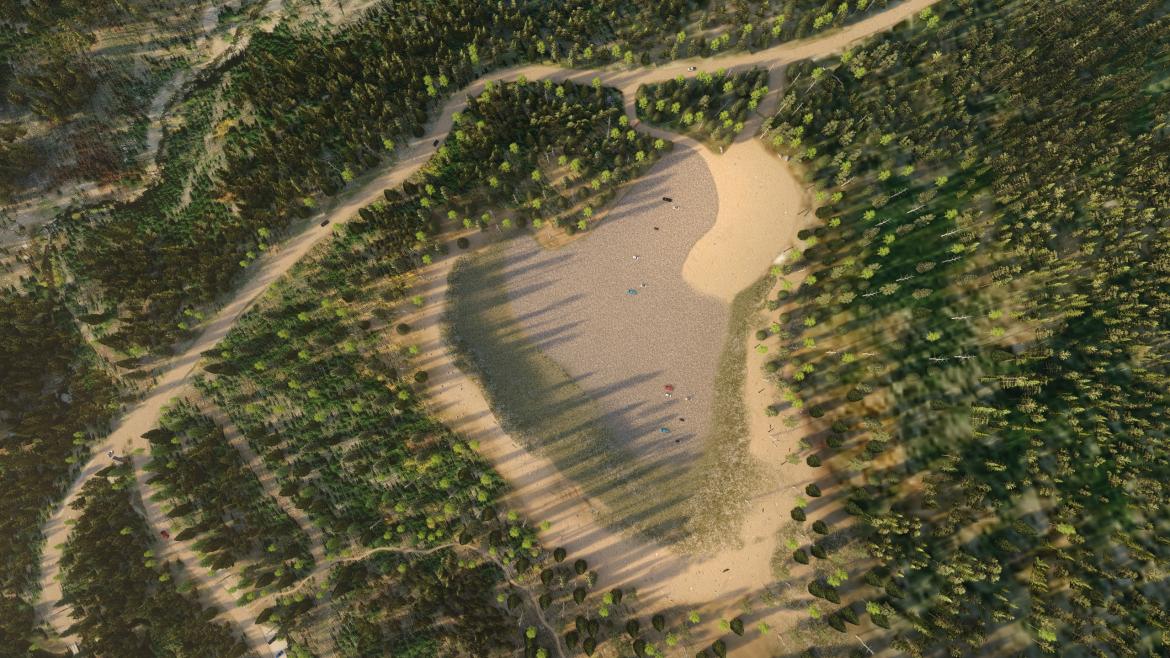 Rendering of reclaimed view of site 