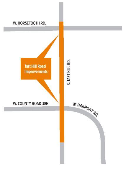 Taft Hill Road Widening Project Limits Map