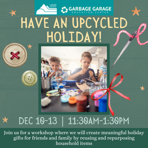 Geniet van een upcycled vakantie bij de Garbage Garage! Doe mee met een workshop waarin we betekenisvolle vakantiecadeaus maken voor vrienden en familie door huishoudelijke artikelen te hergebruiken en een nieuwe bestemming te geven. Er zijn vier mogelijkheden om deel te nemen! De les vindt plaats van 11:30 tot 1:30 uur op 10, 11, 12 en 13 december