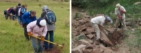 Trail crews work to build trails on Larimer County open spaces and parks.
