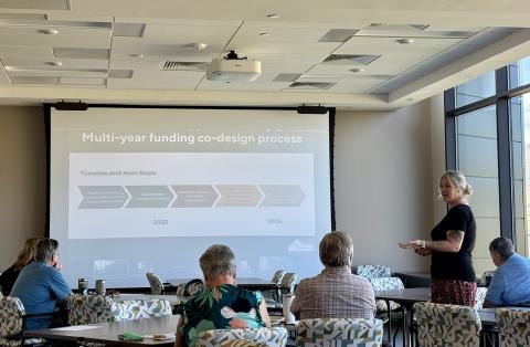Members of the Larimer County Behavioral Health Policy Council attend a meeting in August 2025.