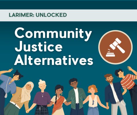 Decorative graphic for Larimer: Unlocked at Community Justice Alternatives