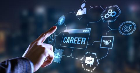 Career written on touchscreen