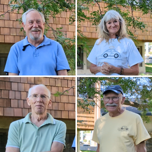 Dennis, Mike, Sue, and Bill, volunteers at SAINT Volunteer Transportation.
