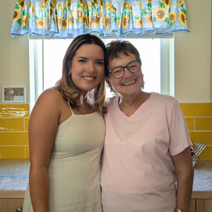 Trilby and Laura, volunteers with Berthoud Habitat for Humanity.