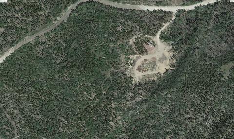 Aerial view of existing site conditions