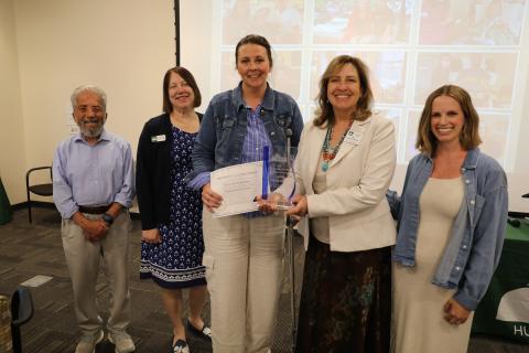 Sylvia with commissioners. 
