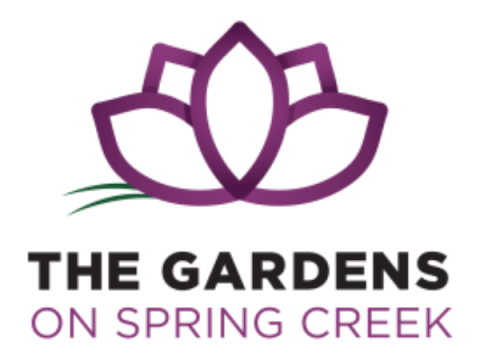 Trädgårdarna vid Spring Creek Logotyp för The Gardens at Spring Creek