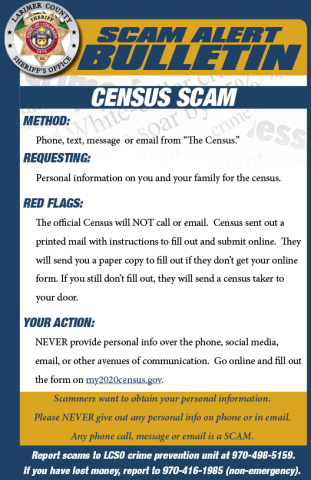 Alerta de golpe do censo