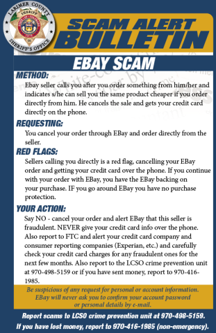 Alerta de golpe do eBay