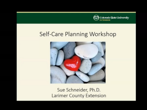 Screenshot aus dem Video zum Self-Care-Planungsworkshop