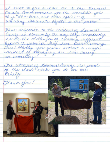 Thank you to the Commissioners