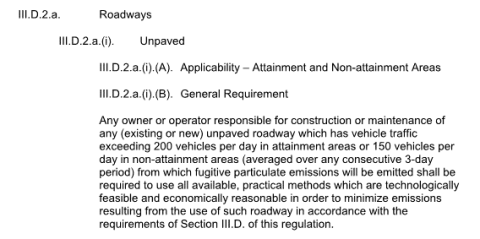 dust suppressant regulation dust suppressant regulation