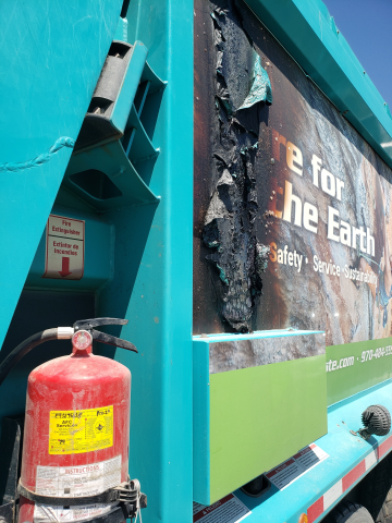 Incendio del camion della spazzatura di Gallegos