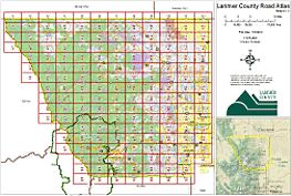 OEM-Straßenatlas von Larimer County