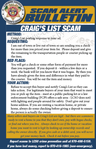 Alerta de estafa de la lista de Craig