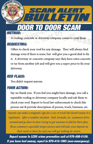 Dörr till dörr-bedrägerivarning