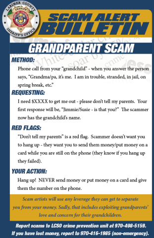 Alerta de estafa de abuelos
