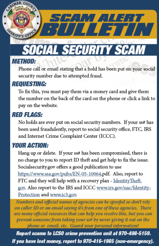 Alerta de estafa de seguridad social