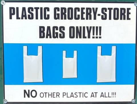 plastic bag recycling bin