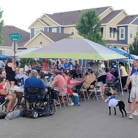 Lakes at Centerra in Loveland block party. 