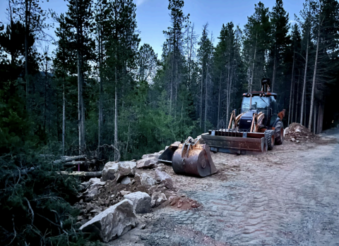 Crystal Lakes Road and Recreation Association Hidden Park Mitigation and Emergency Vehicle Staging Area Photo 1. 