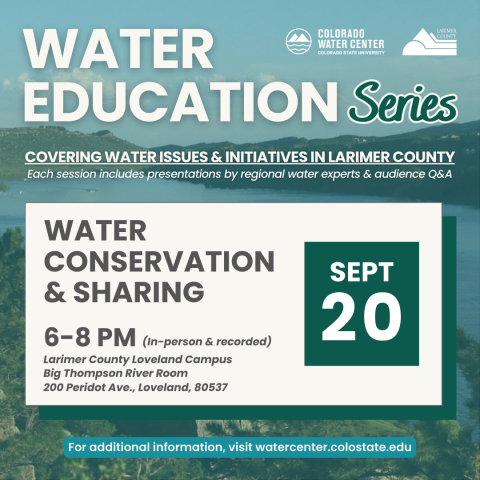 Water Conservation & Sharing | Water Education Series, Session 2