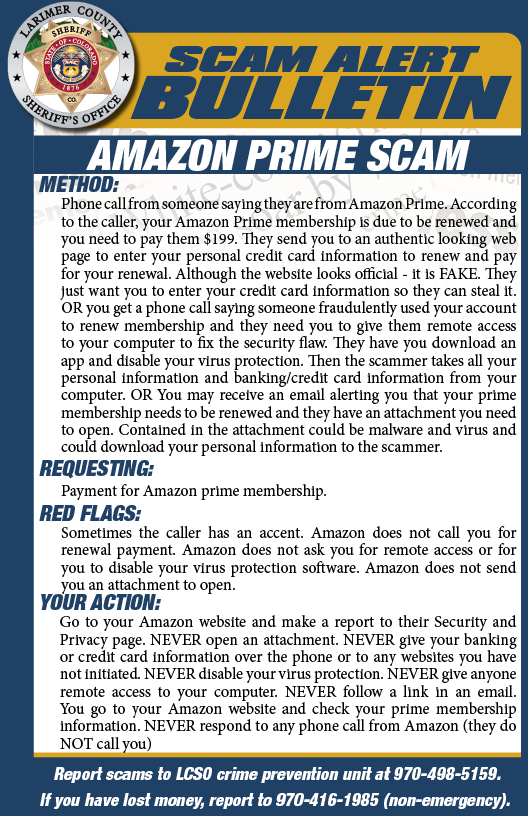 Amazon Prime Scam Alert