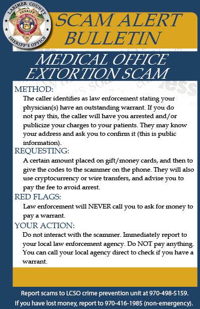 Medical Office Extortion Scam Medical Office Extortion Scam