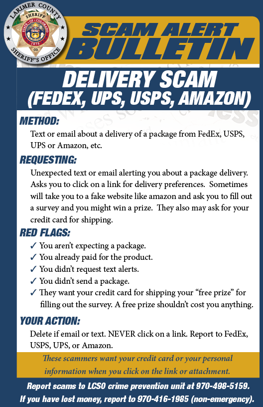 Delivery scam alert