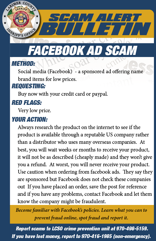 Facebook Ad Scam Alert