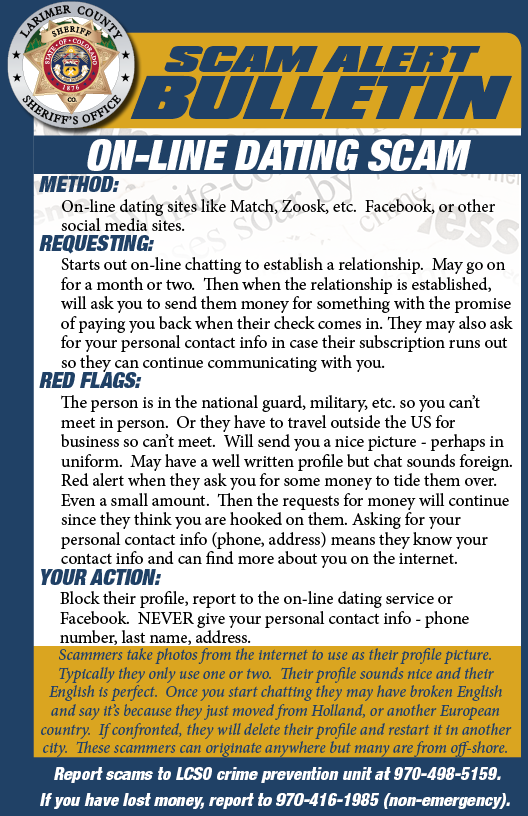 Online dating scam alert