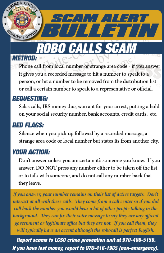 Robocall scam alert Robocall scam alert