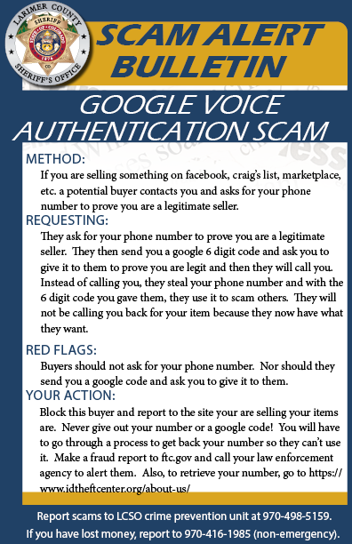 Google Voice Authentication Scam