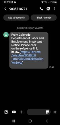 Scam Text Messages