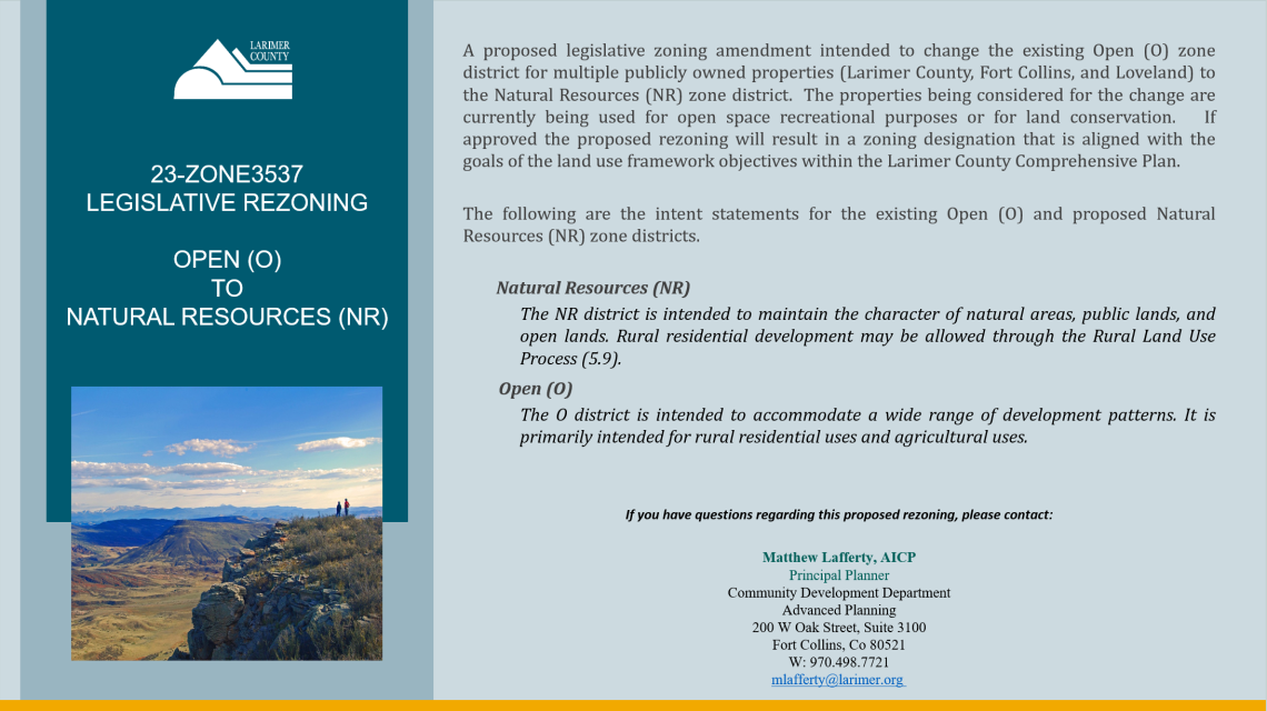 Proposed Zoning Amendments to Larimer County Zoning Larimer County