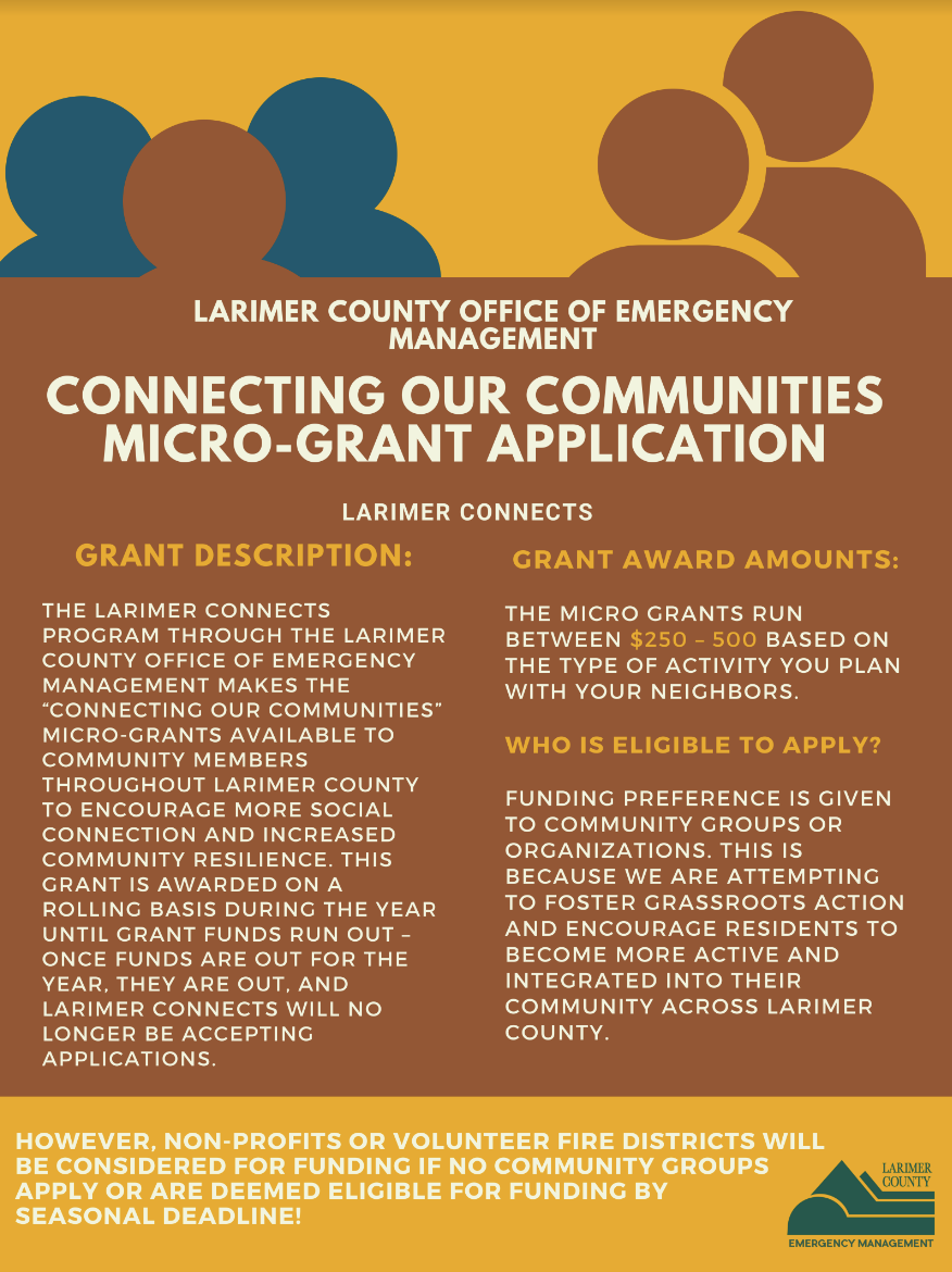 Connecting Our Communities Micro Grant Flyer