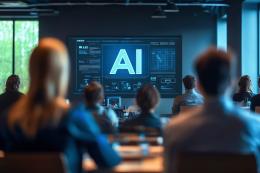 AI on screen in front of workshop attendees